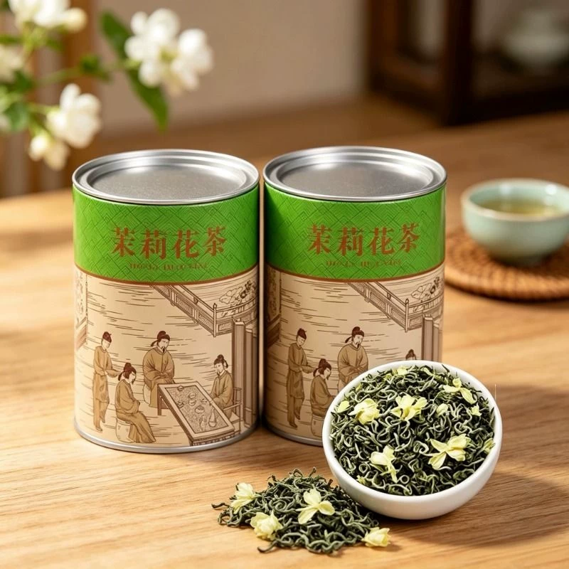 下拉13！茉莉花茶新茶浓香型茶叶*2罐