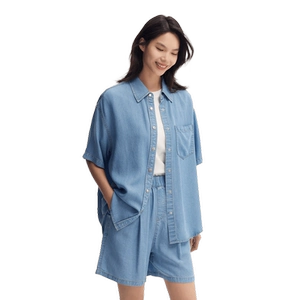 【清仓-情侣衬衫合集A】森马衬衫女落肩宽松短袖衬衣男慵懒舒服