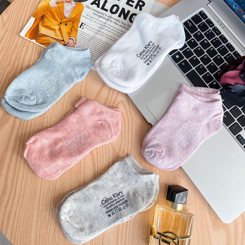 【5双装】袜子ck女纯棉中筒袜