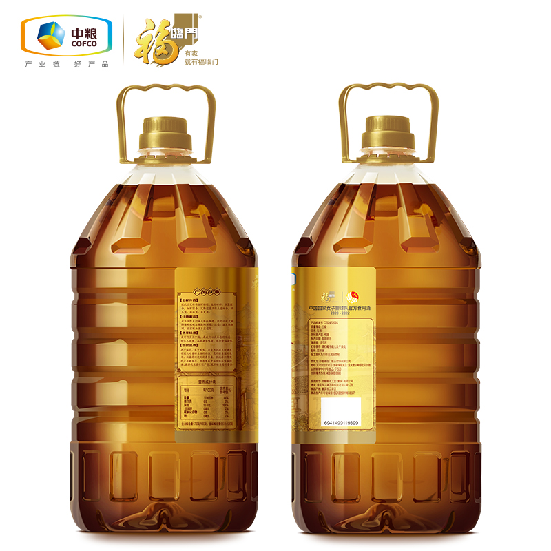 中粮福临门家香味小榨老家菜籽油4L*2桶