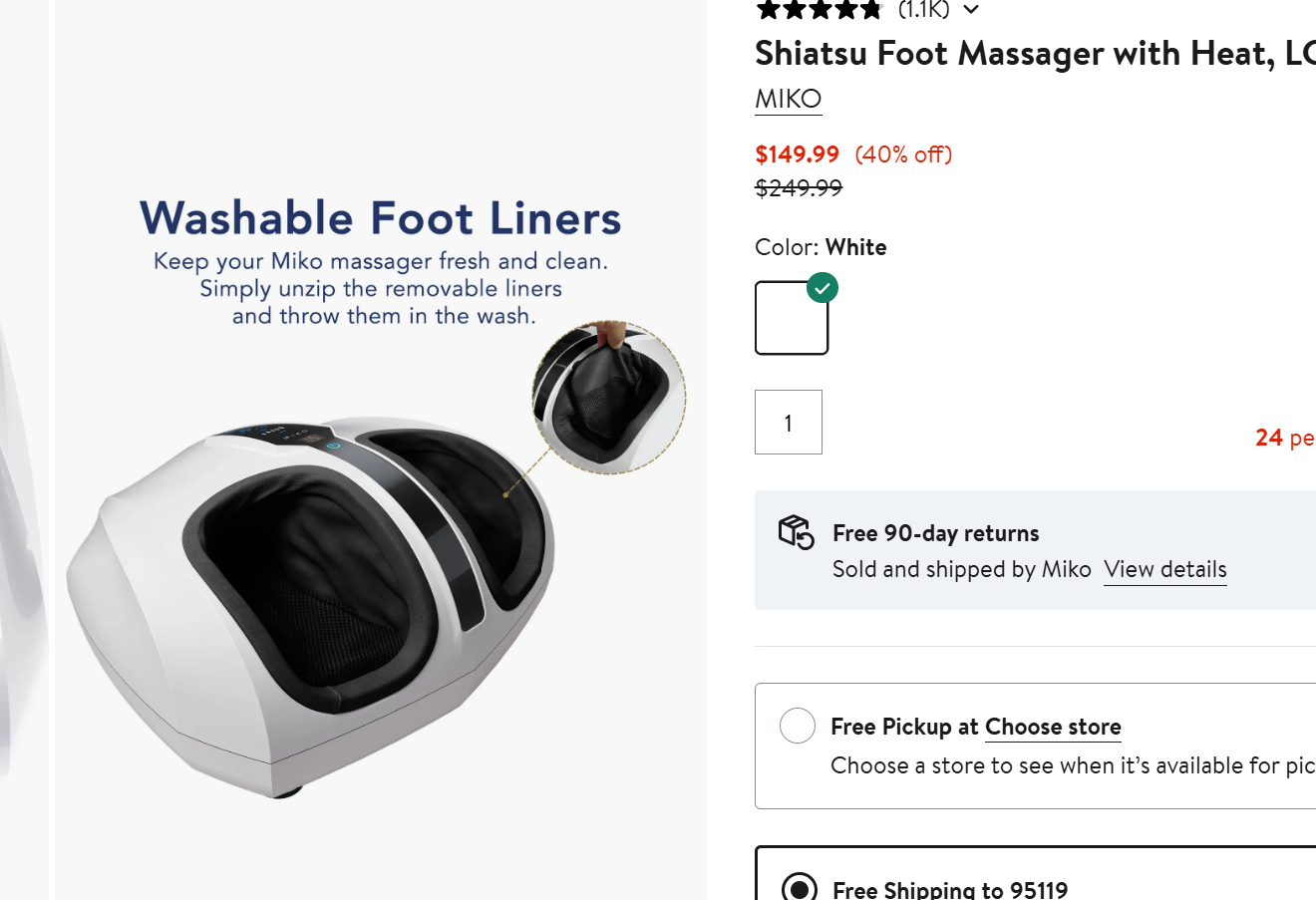 Smart Shiatsu Foot Massager with heat