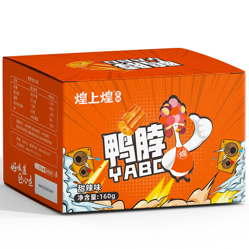 临期【拍3件】煌上煌甜辣鸭脖480g