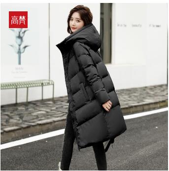 159元包邮！高梵 时尚长款连帽羽绒服 女粉色