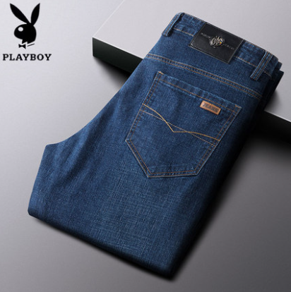 49元包邮！Playboy 花花公子 男士薄款直筒牛仔裤 五色