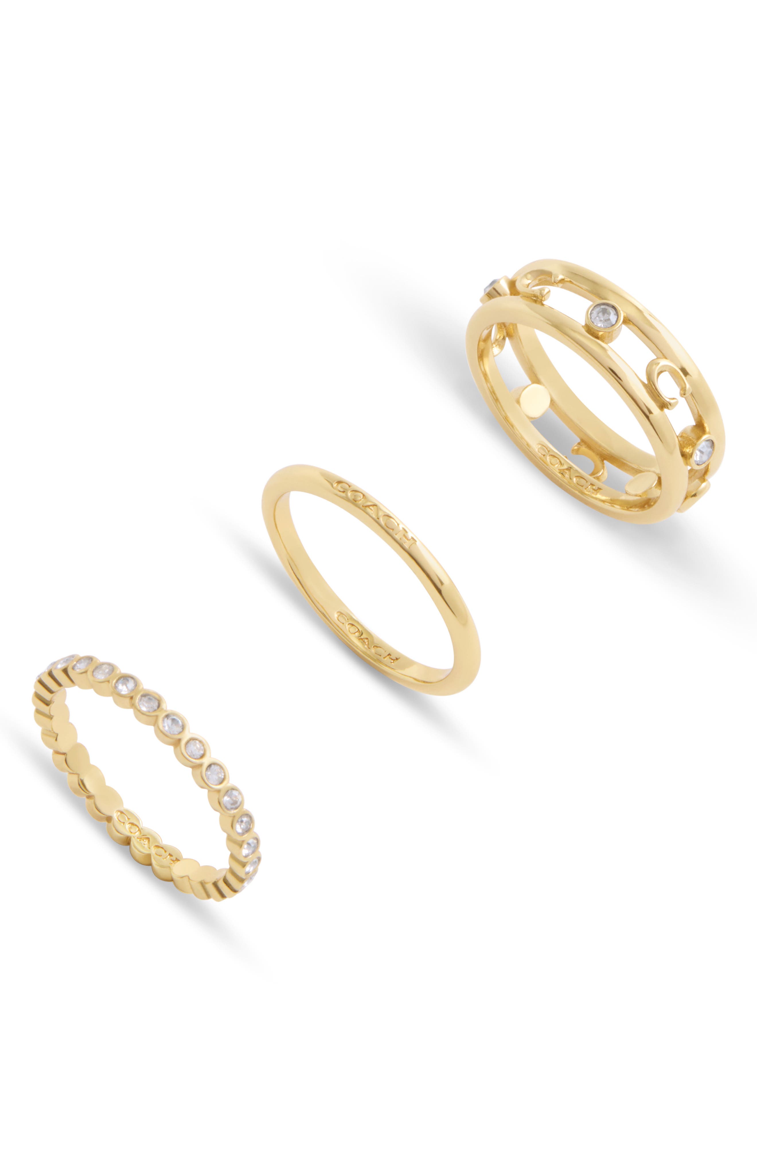 COACH Set of 3 Stacking Rings