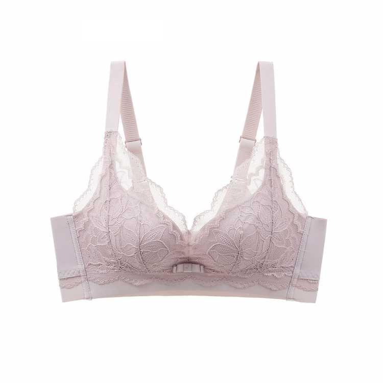 【透气立体杯小胸显大】无钢圈宽侧比收副乳蕾丝女士文胸