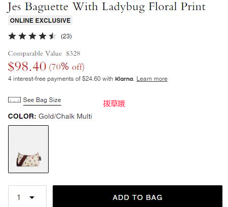 Coach Jes Baguette With Ladybug Floral Print