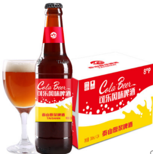 41.8元！泰山原浆啤酒可乐风味原浆啤酒300ml*24瓶
