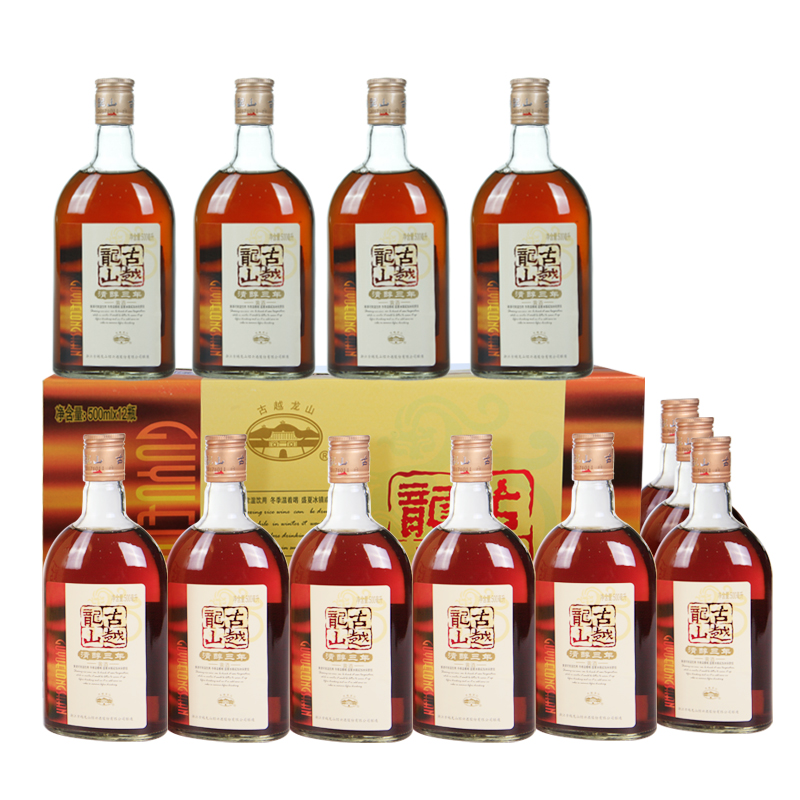 古越龙山绍兴黄酒清醇三年500ml*12瓶