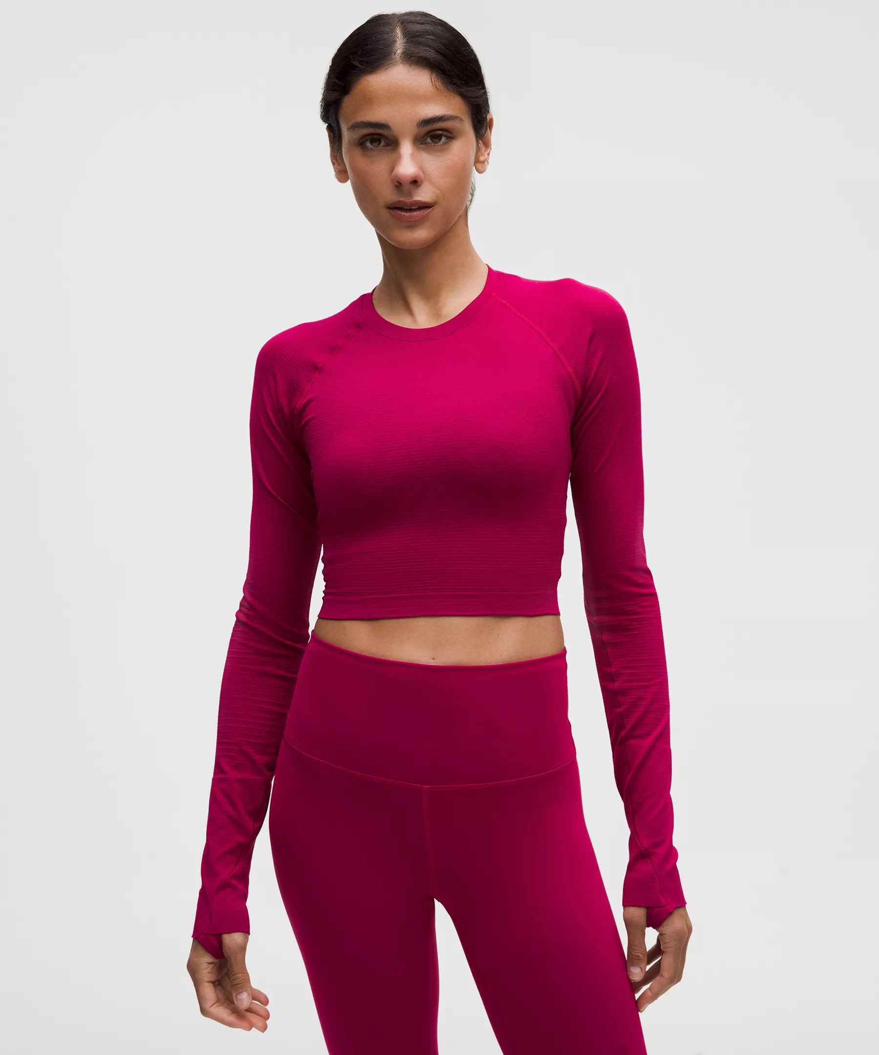 Lululemon Swiftly Tech Cropped女士长袖T恤 2.0