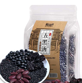 29.8元包邮！陌上花开 杂粮五黑汤营养粥原材料500g*2袋