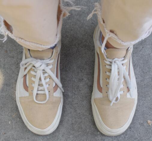 madewell vans camel colorblock