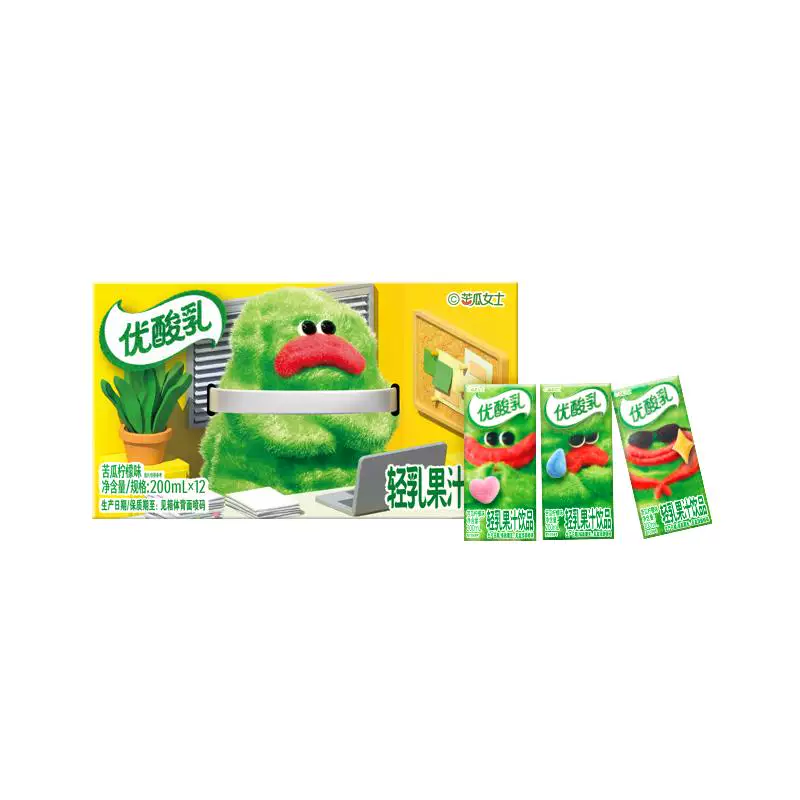 伊利优酸乳苦瓜柠檬味200ml×12盒