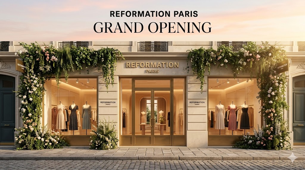 Reformation Paris Flagship Store - Sustainable Fashion Expansion