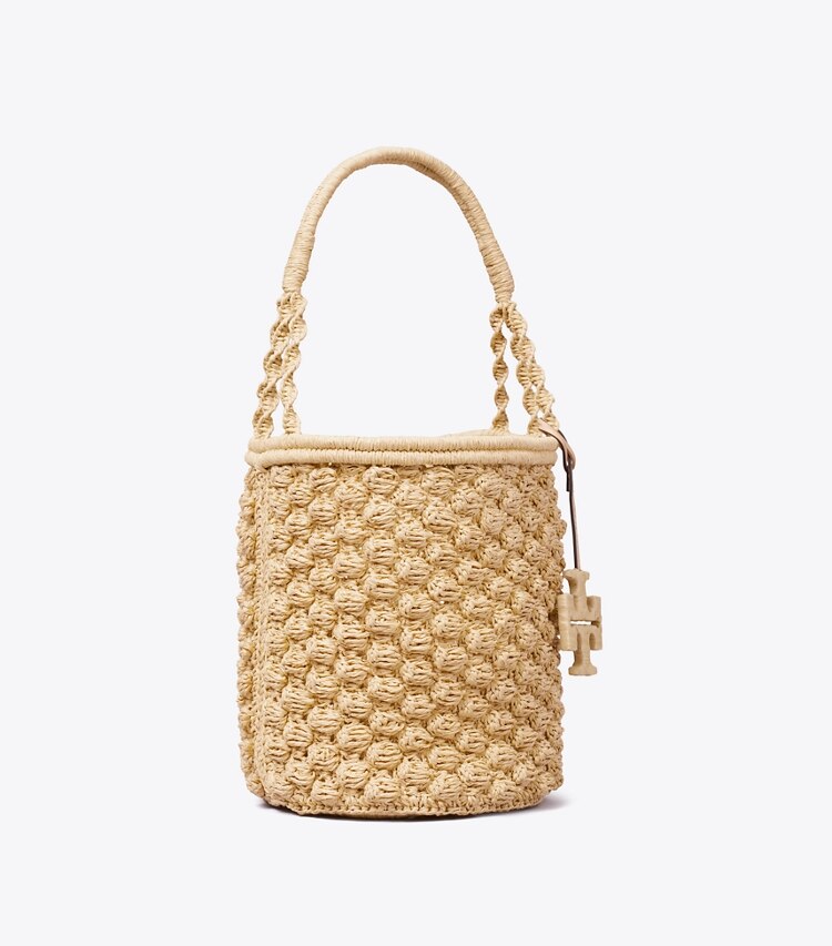tory burch Ella Hand-Crocheted Popcorn Bucket Bag
