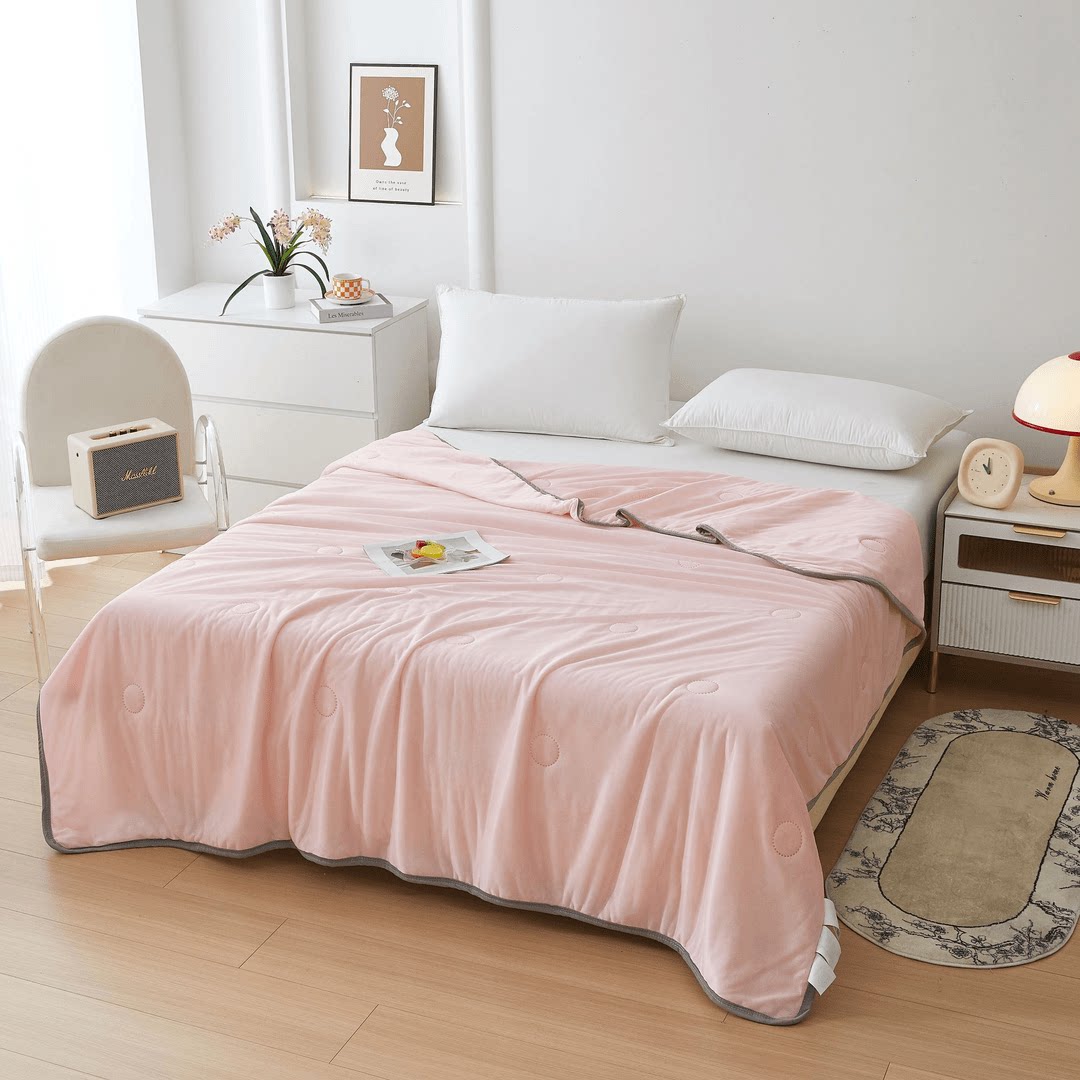 网红爆款凉感丝冰淇淋轻奢风冰丝凉感空调被夏凉被学生被双人被