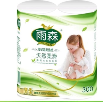 5.1元包邮！雨森 婴幼卷纸 6层150g*2卷
