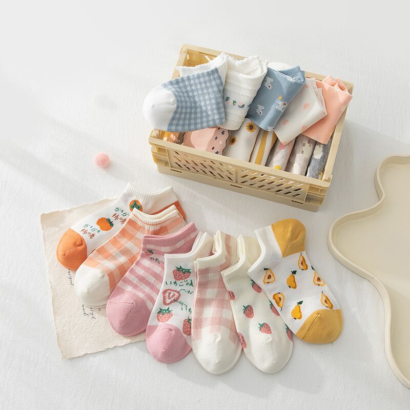 CARAMELLA卡拉美拉可爱日系韩版棉袜8双
