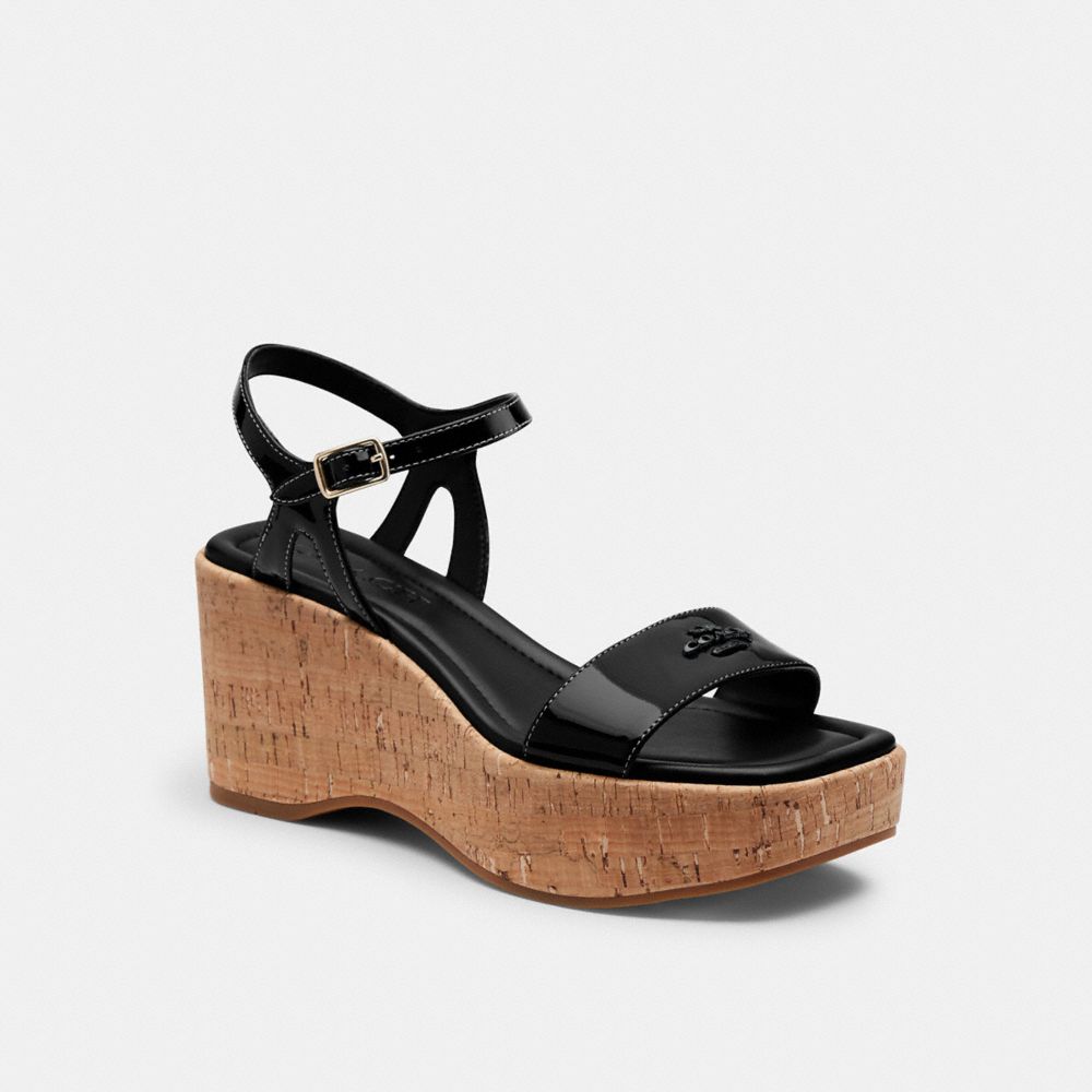 coach hale cork sandal CBM83-BLK