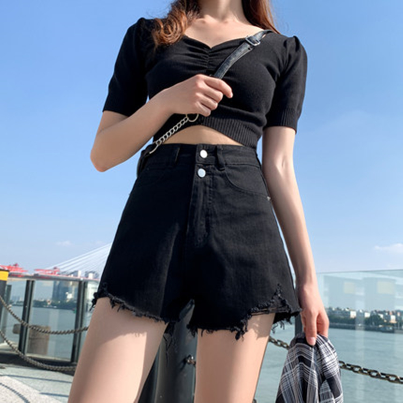 牛仔短裤女2022新款夏季薄款