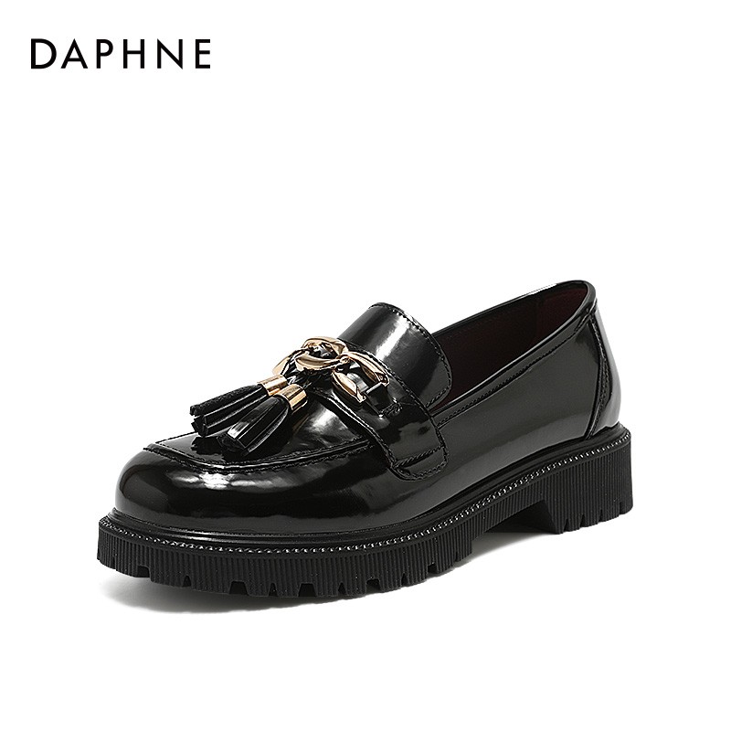 【JD旗舰店】达芙妮（DAPHNE）小皮鞋女英伦风