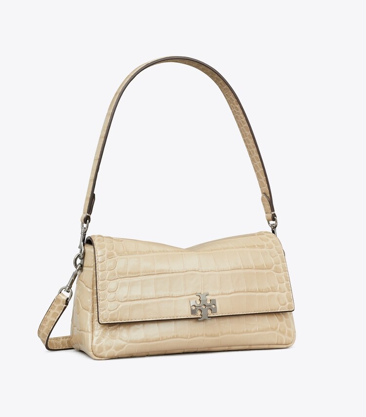 tory burch Small Charlie Croc-Embossed单肩包