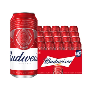 Budweiser/百威啤酒世界杯款经典醇正450ml*20听装红罐拉格整箱