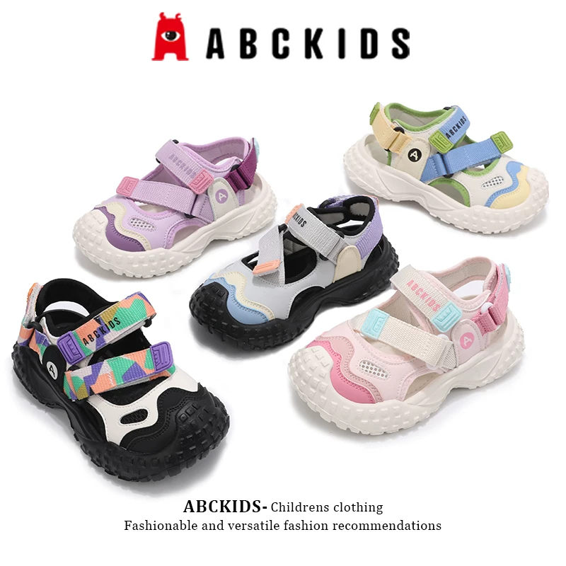 Abckids童鞋女童夏季凉鞋2026新款儿童溯溪鞋女孩运动软底沙滩鞋