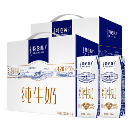返卡后88.06元包邮！蒙牛特仑苏纯牛奶250ml*32盒
