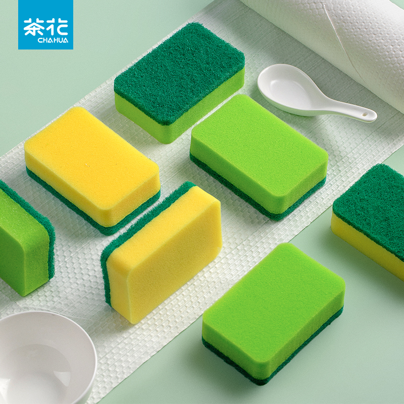 茶花洗碗海绵百洁布加厚厨房清洁海绵