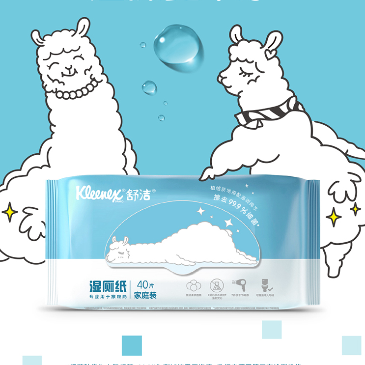 舒洁湿厕纸40抽*10包洁厕如厕湿纸巾