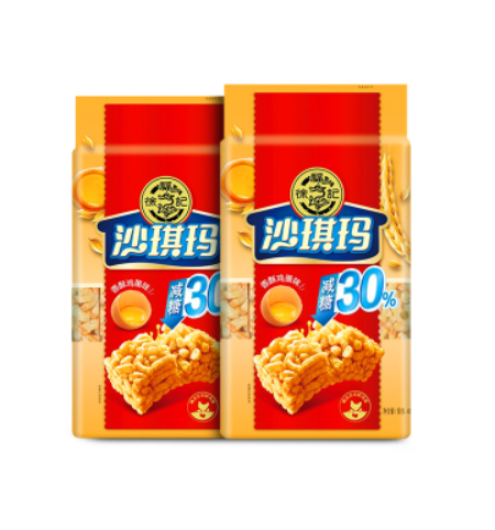 19.9元包邮！徐福记沙琪玛526g*2袋