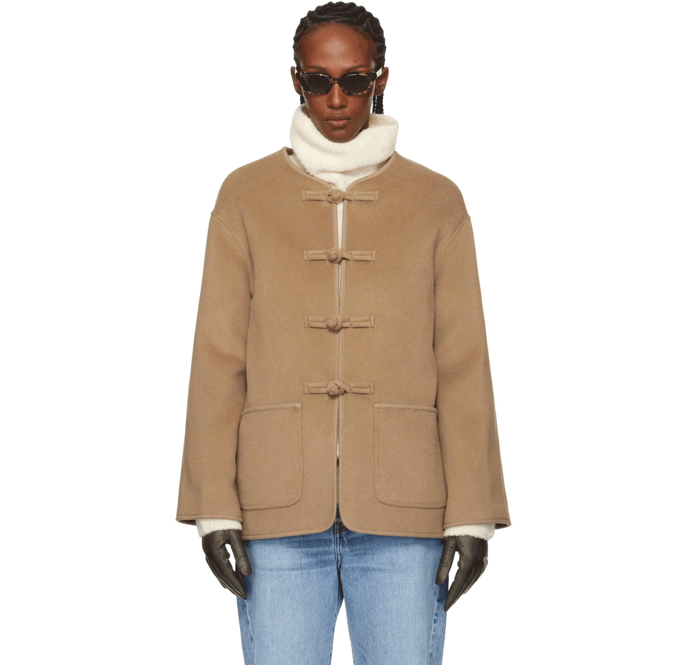 Róhe Beige Double-Faced Wool Jacket
