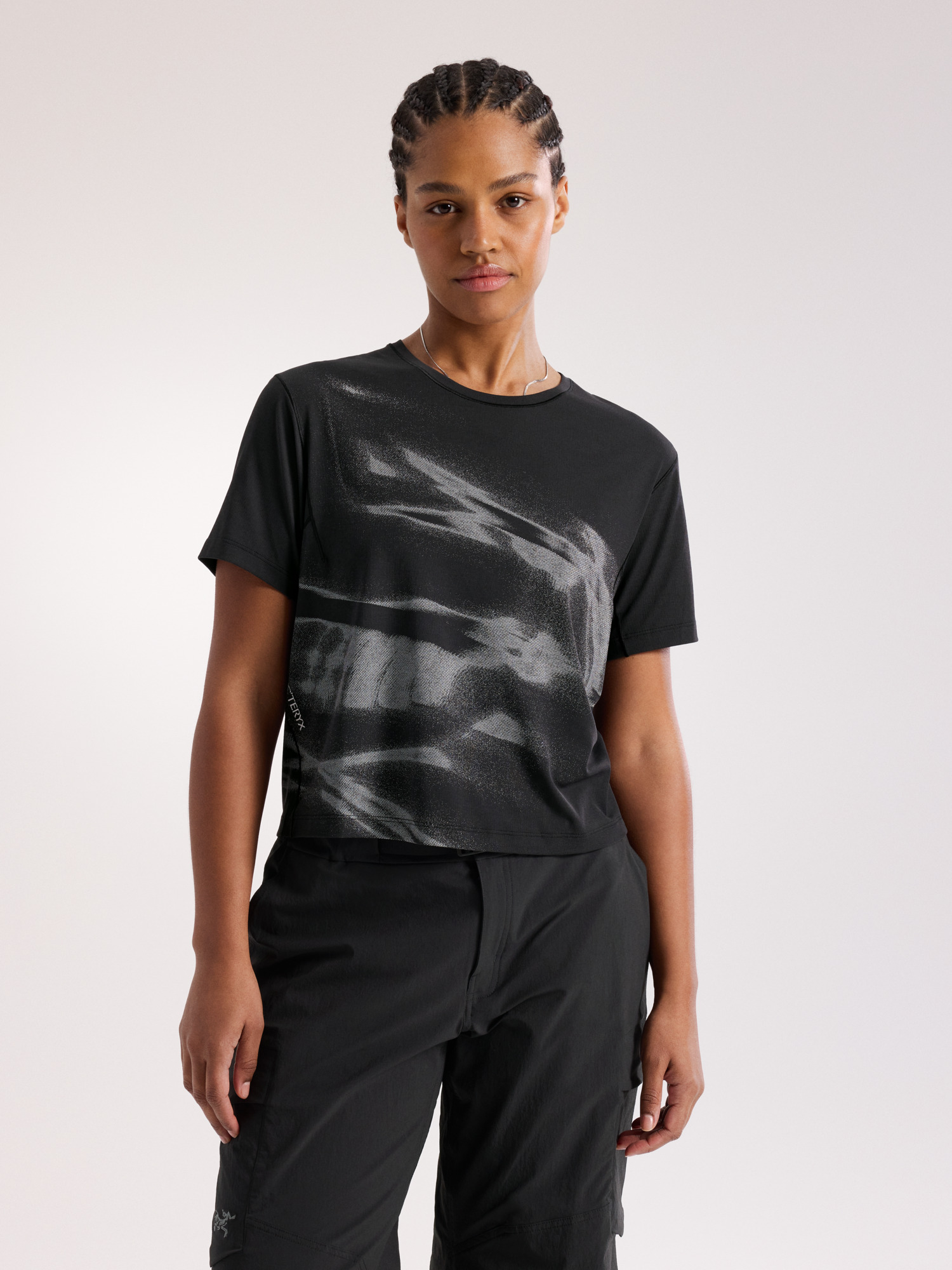 Arcteryx Sunna Speed Bird Crop 女士T恤 Black L