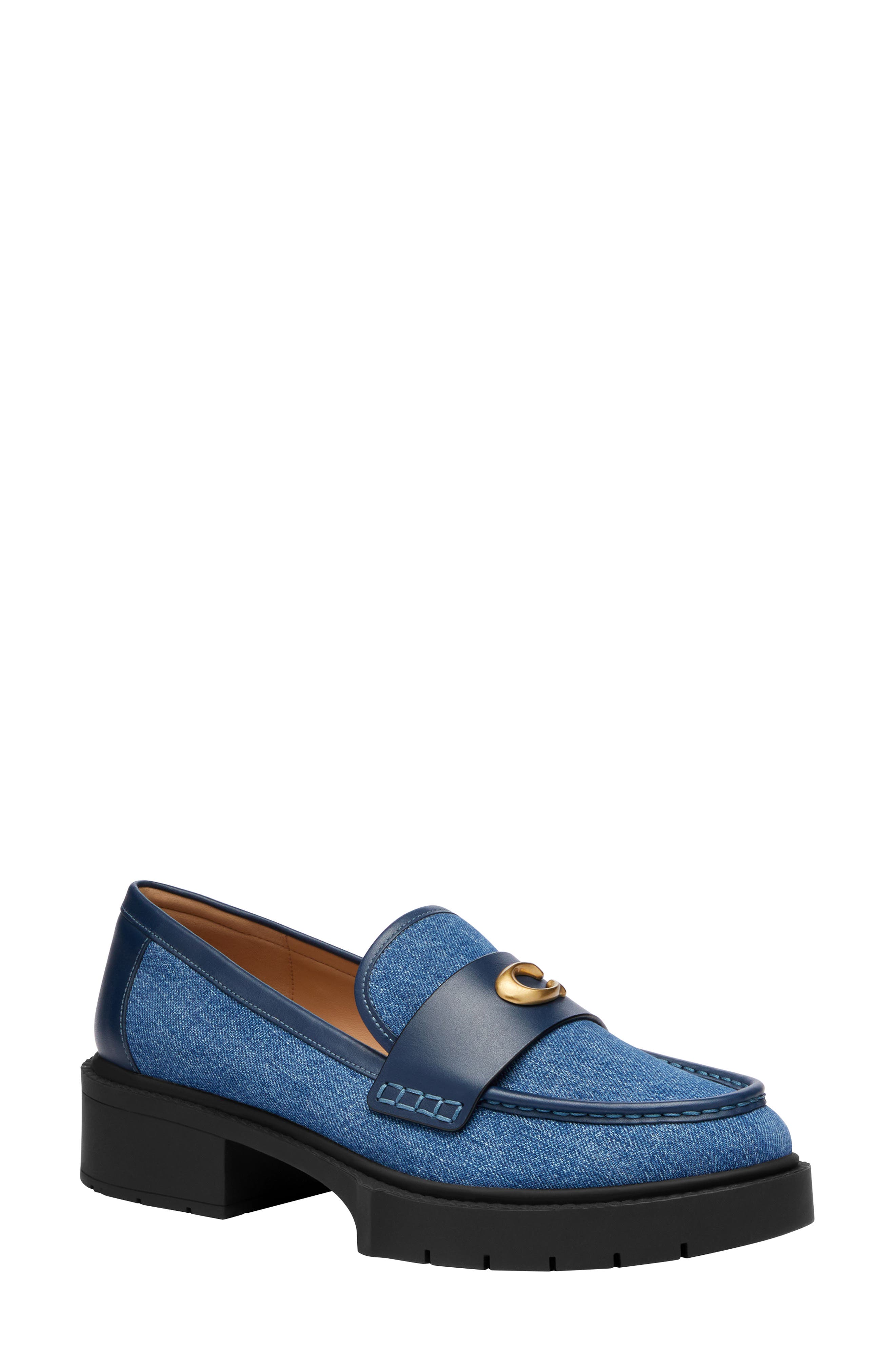 COACH Leah Denim Platform Loafer