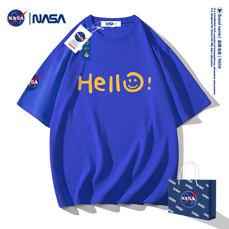 【全款一个价】NASA纯棉印花短袖落肩T恤
