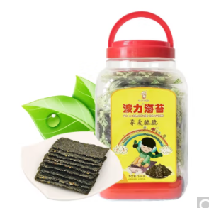 38.9元包邮！波力海苔脆片罐装 144克荞麦脆罐装（约72小包）
