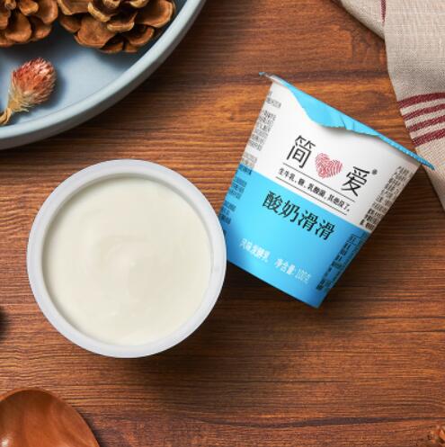 67.4元包邮！简爱 酸奶滑滑 无添加低温酸奶 100g*3杯*6件
