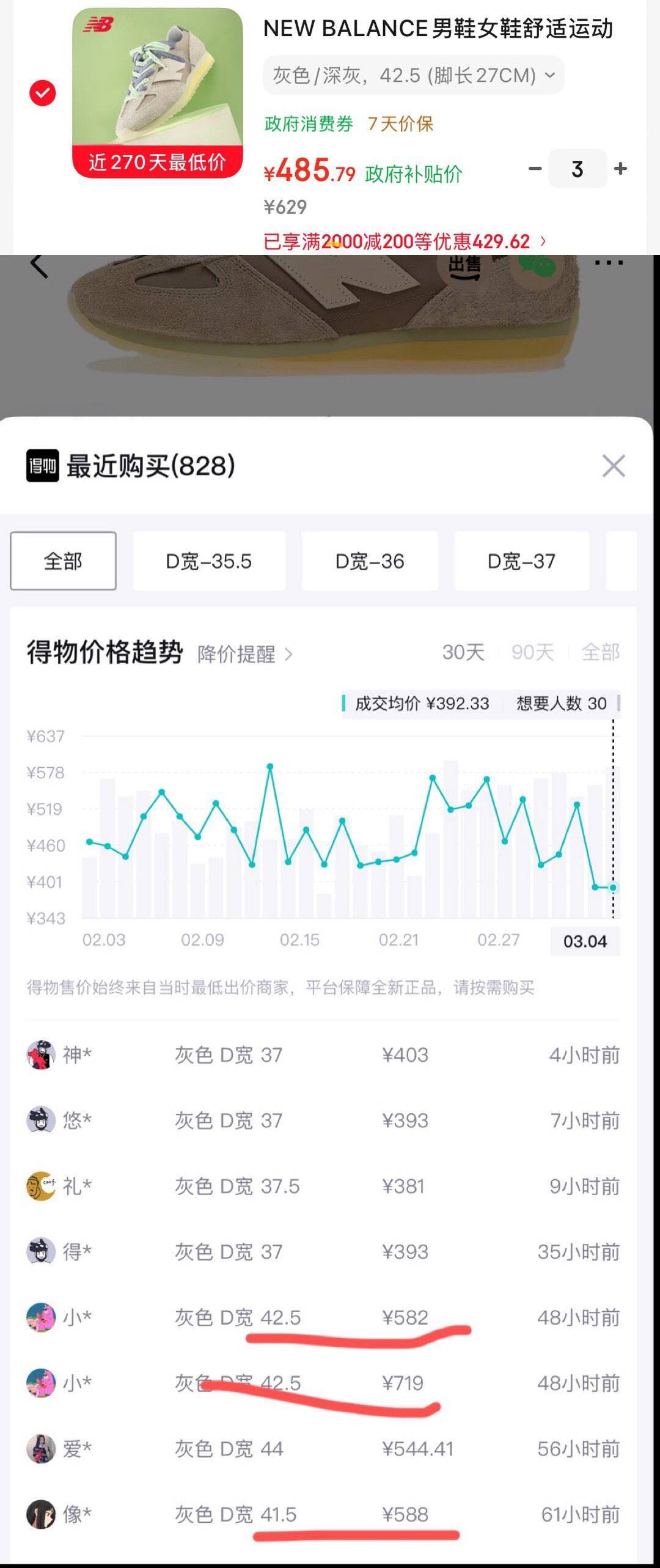 NBU471GR 运动鞋到手仅 480 元！