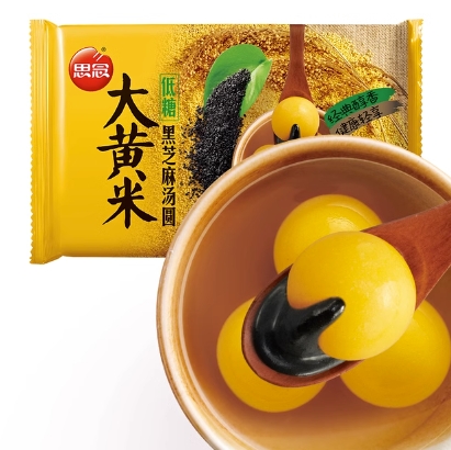 折3.4元/件！思念 大黄米黑芝麻汤圆454g*4袋（凑单包邮）