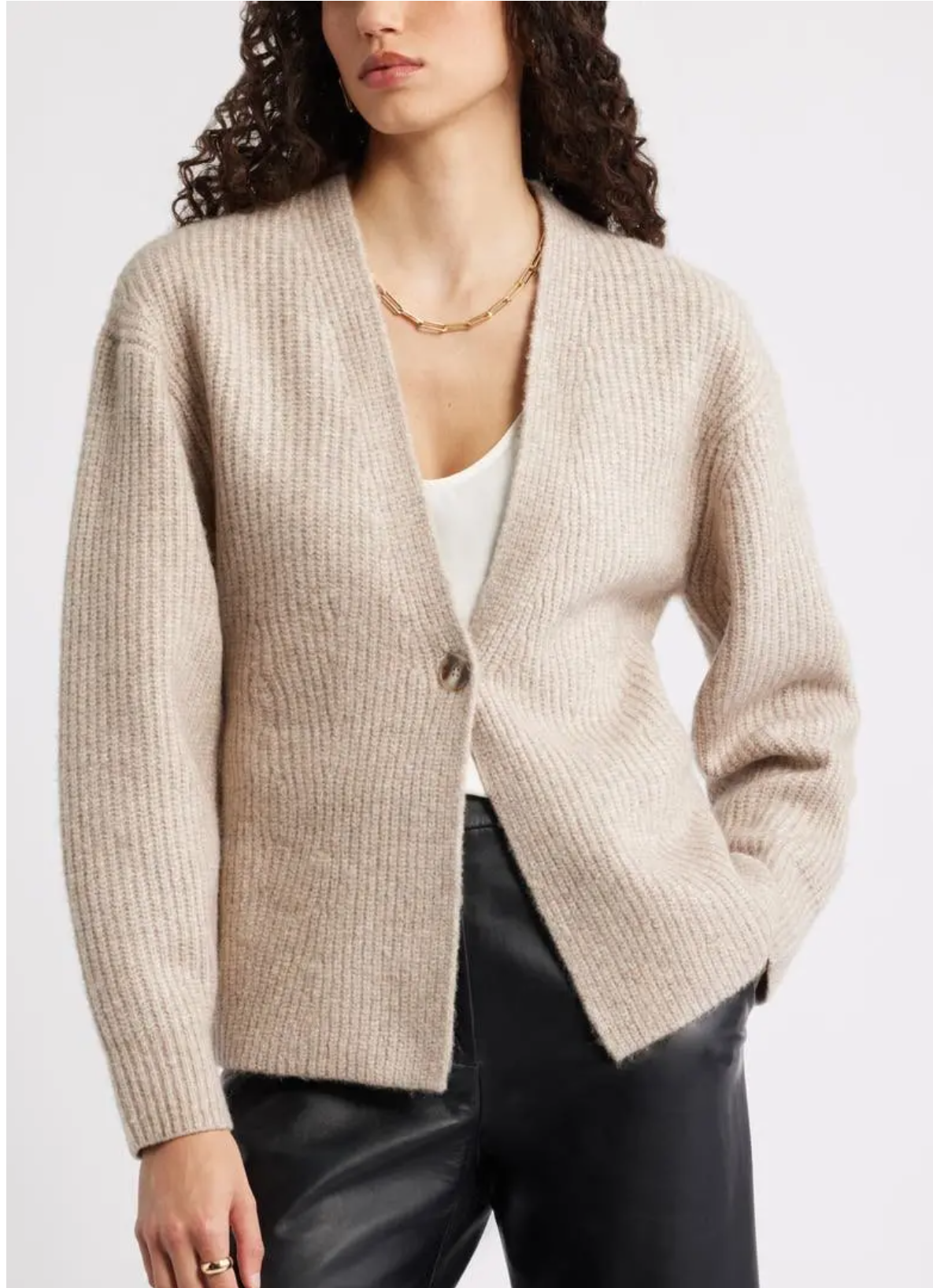 Nordstrom V-Neck Ribbed Cardigan