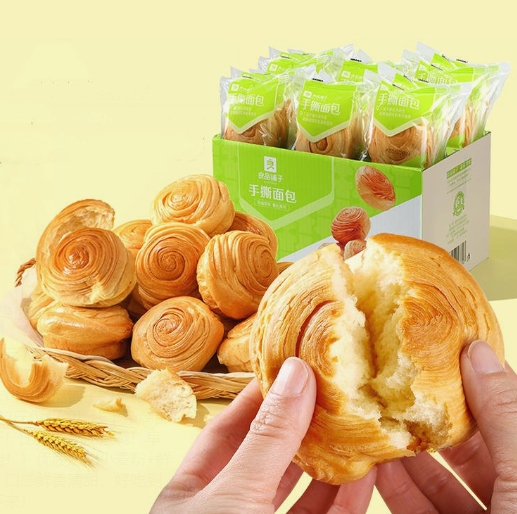 低至9元！良品铺子手撕面包1000g（凑单包邮）