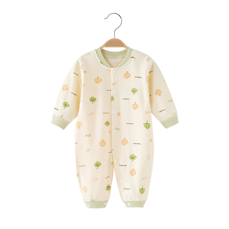 婴儿连体衣春秋季纯棉新生儿衣服
