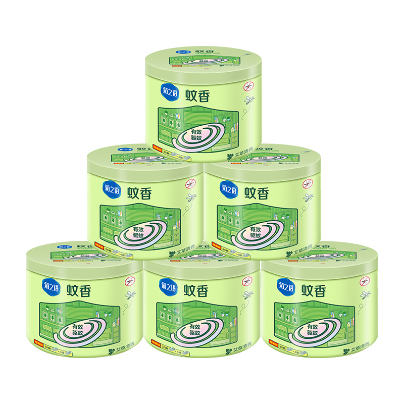 榄菊菊之语蚊香艾草清香型40盘*6桶