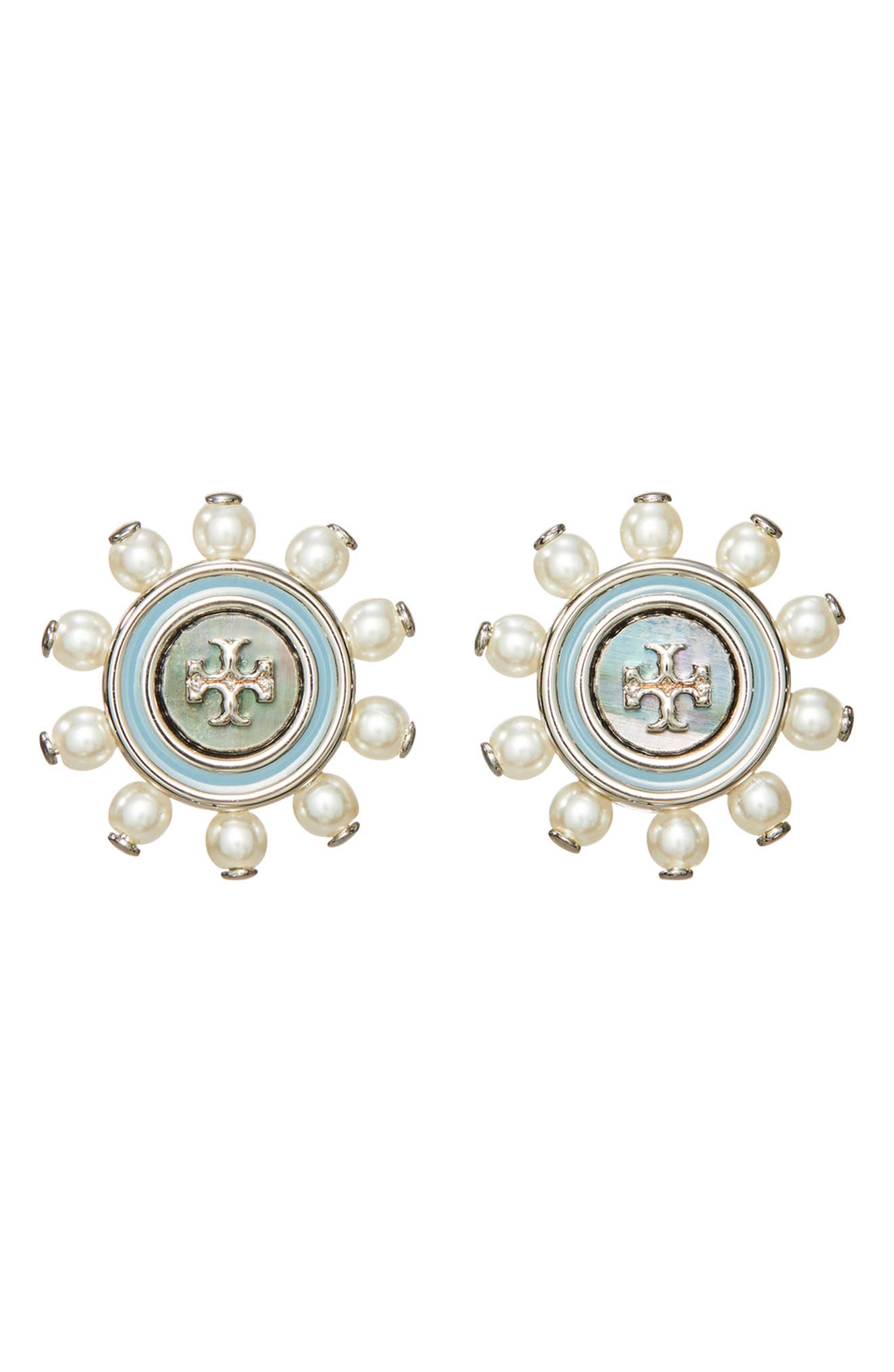 Tory Burch Kira Faux Pearl Stud Earrings