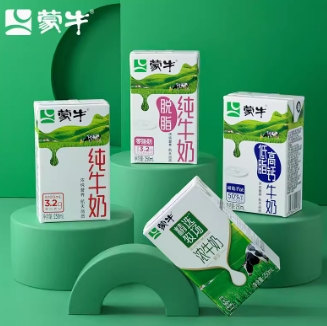 33.9元包邮！蒙牛纯牛奶全脂乳早餐250ml×18