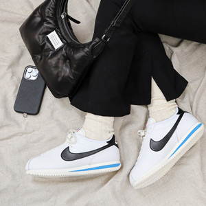 NIKE CLASSIC CORTEZ 女款白黑水蓝色阿甘鞋
