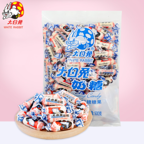 20.5元包邮！大白兔原味奶糖500g
