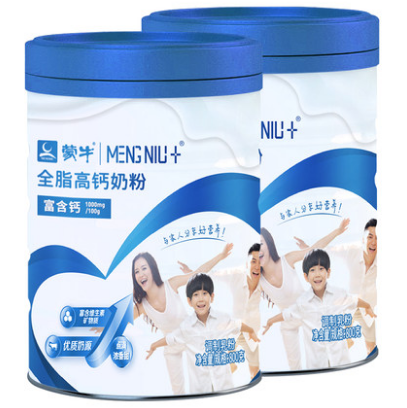 59.9元包邮！蒙牛 全脂高钙奶粉800g【送杯子】