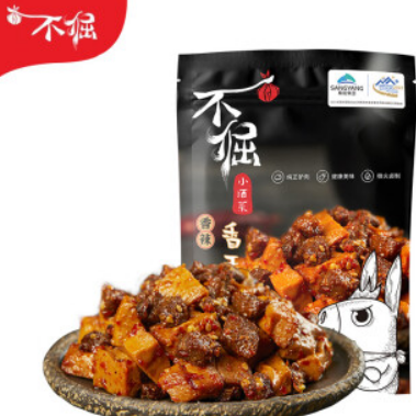 10.7元包邮！不倔香菇 香干 素鸡 烧驴肉 小酒菜100g*3件